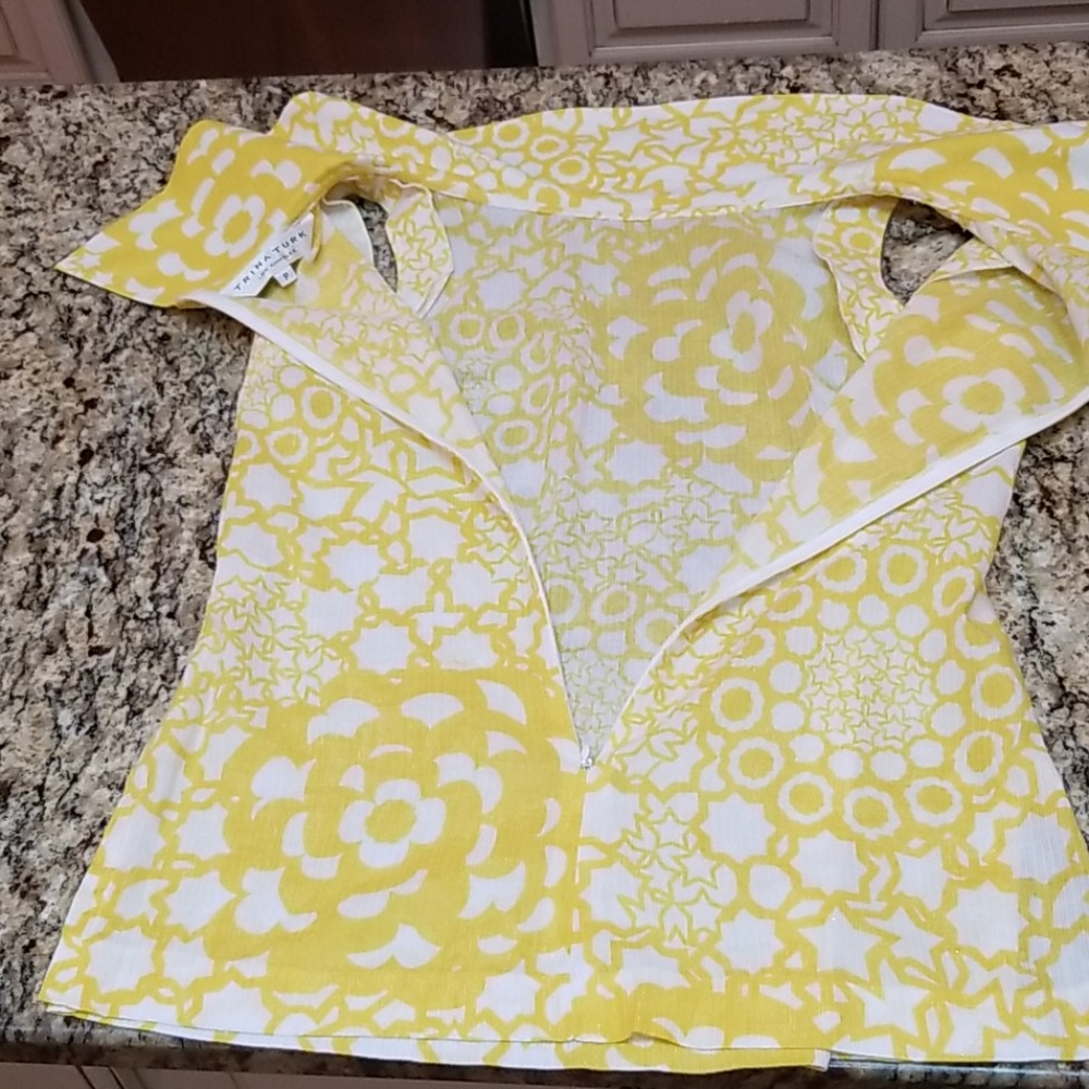 Trina Turk Los Angeles Sleeveless Metallic/Yellow - Picture 8 of 15